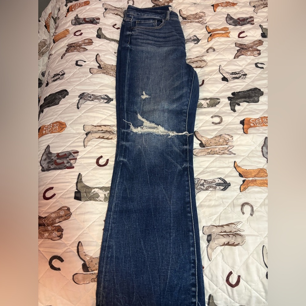 BKE Women's Boot Cut Dark Blue Jeans